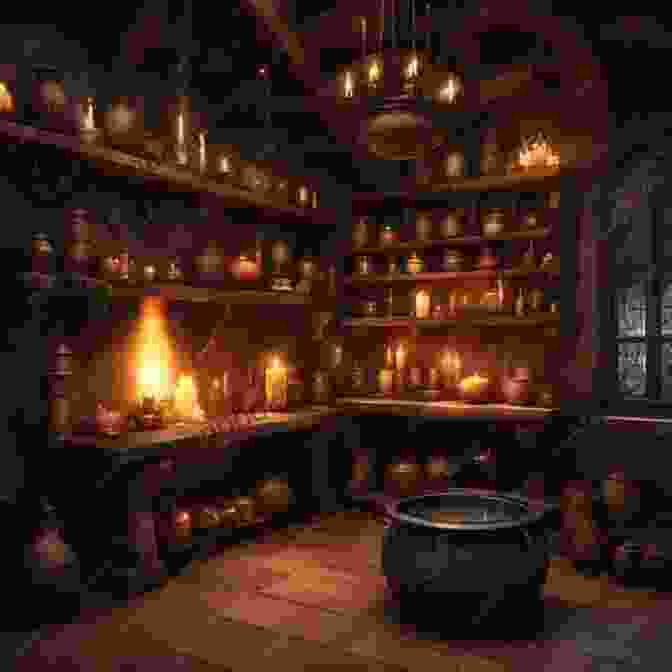 A Panoramic View Of A Sorcerer's Kitchen, Filled With Cauldrons, Bubbling Potions, And Magical Ingredients House Elves Cookbook: Illustrated Magical Recipes For Wizards And Witches Learn How To Prepare Chocolate Frogs Acid Pops And Many Other Tasty Potterhead Recipes