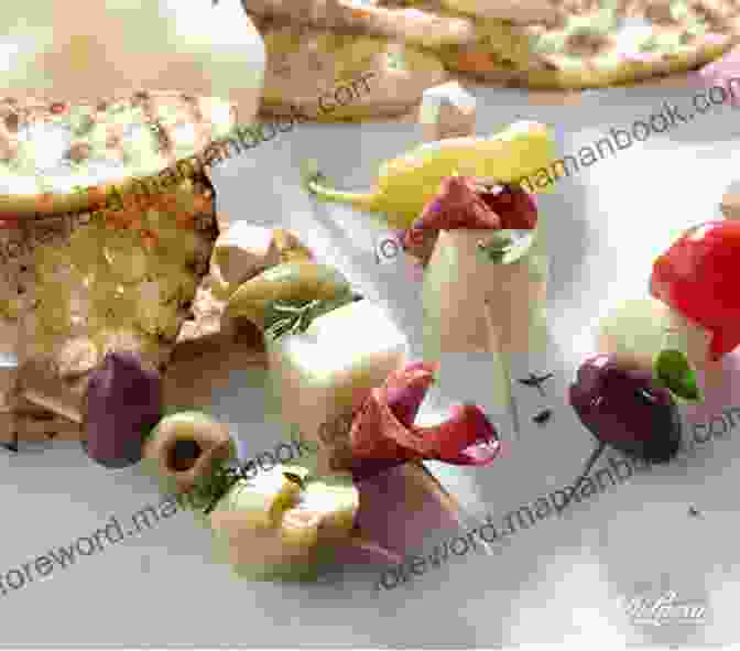 A Platter Of Moonstone Bruschetta And Basilisk Bites, Presented On A Wooden Table House Elves Cookbook: Illustrated Magical Recipes For Wizards And Witches Learn How To Prepare Chocolate Frogs Acid Pops And Many Other Tasty Potterhead Recipes