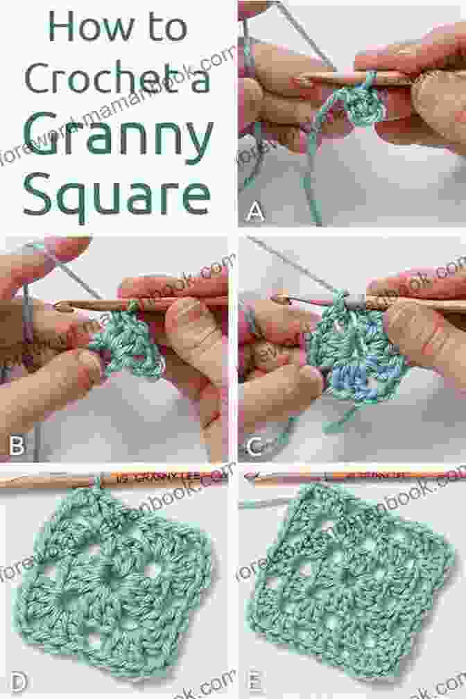 A Series Of Images Showcasing The Step By Step Process Of Crocheting The Granny Squares That Make Up Crochet Pattern Vintage Blues Potholders Pb056. Crochet Pattern Vintage Blues Potholders PB056 R