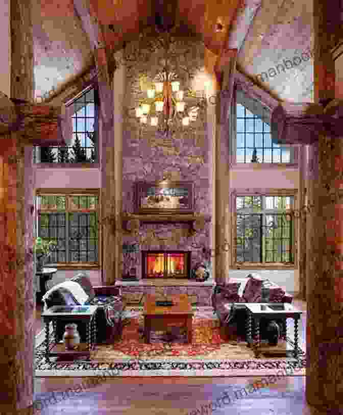 A View Of The Living Room In The Lodge, With A Fireplace And Floor To Ceiling Windows. The Rancher (Morgan Ranch 6)