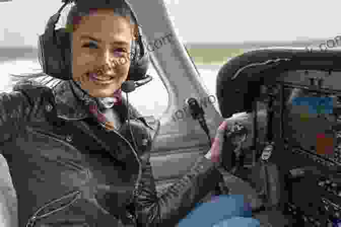 A Woman Pilot Sitting In The Cockpit Of An Airplane, Writing In A Notebook. Beyond Haiku: Women Pilots Write Poetry