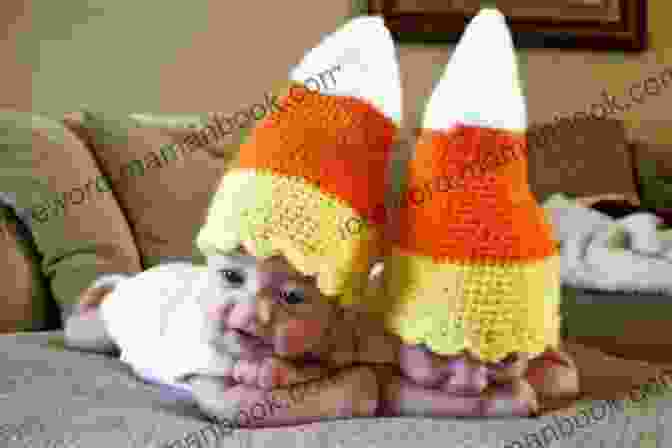 Crochet Pattern Candy Corn Hat And Poncho In Vibrant Orange, Yellow, And White Crochet Pattern Candy Corn Hat And Poncho PA349 R
