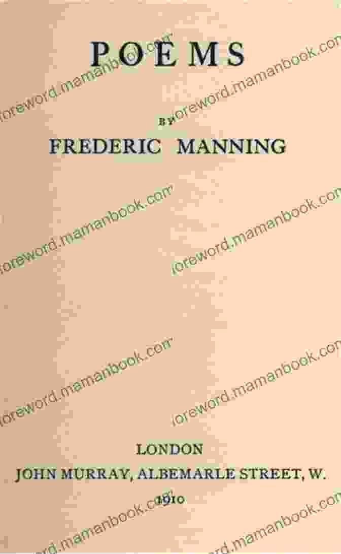 Frederic Manning, Author Of Collected Poems Collected Poems Frederic Manning