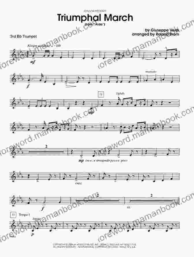 Musical Score Of The Triumphal March From Aida Triunphal March (from Aida): Flute And Piano (Music For Flute And Piano 25)