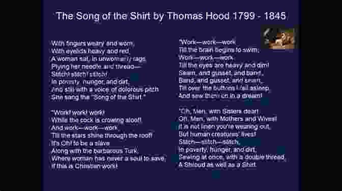 Song Of The Shirt By Thomas Hood With My Hands: Poems About Making Things