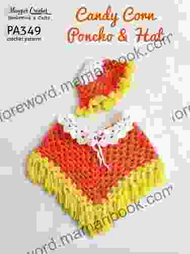 Crochet Pattern Candy Corn Hat and Poncho PA349 R