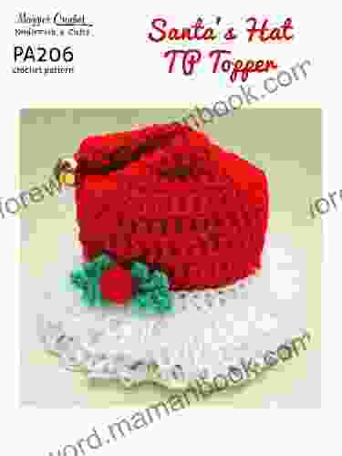 Crochet Pattern Santa Hat Toilet Tissue Topper PA206 R