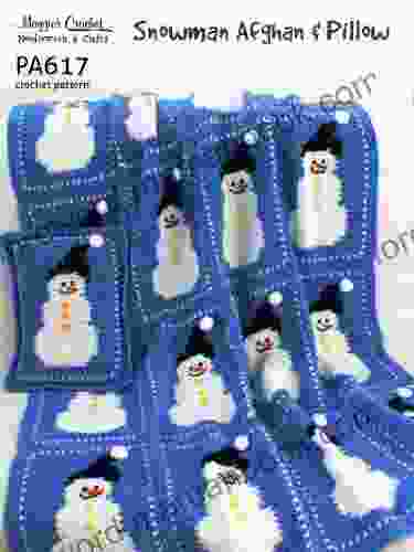 Crochet Pattern Snowman Afghan Pillow PA617 R